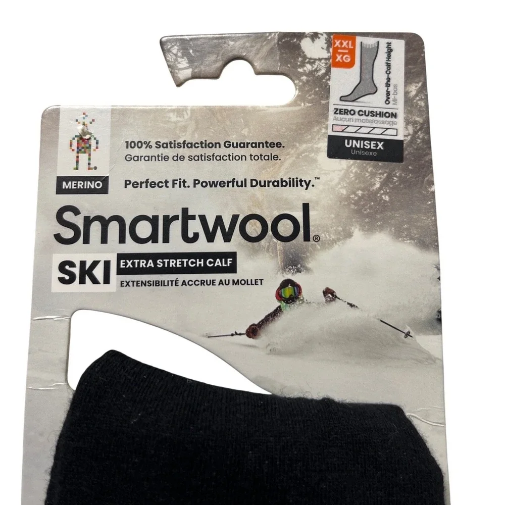 Smartwool Ski Zero Cushion Over the Calf XXL Black Extra‎ Stretch Calf Unisex